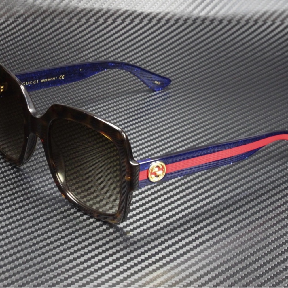 Gucci Tortoise and Blue Sunglasses